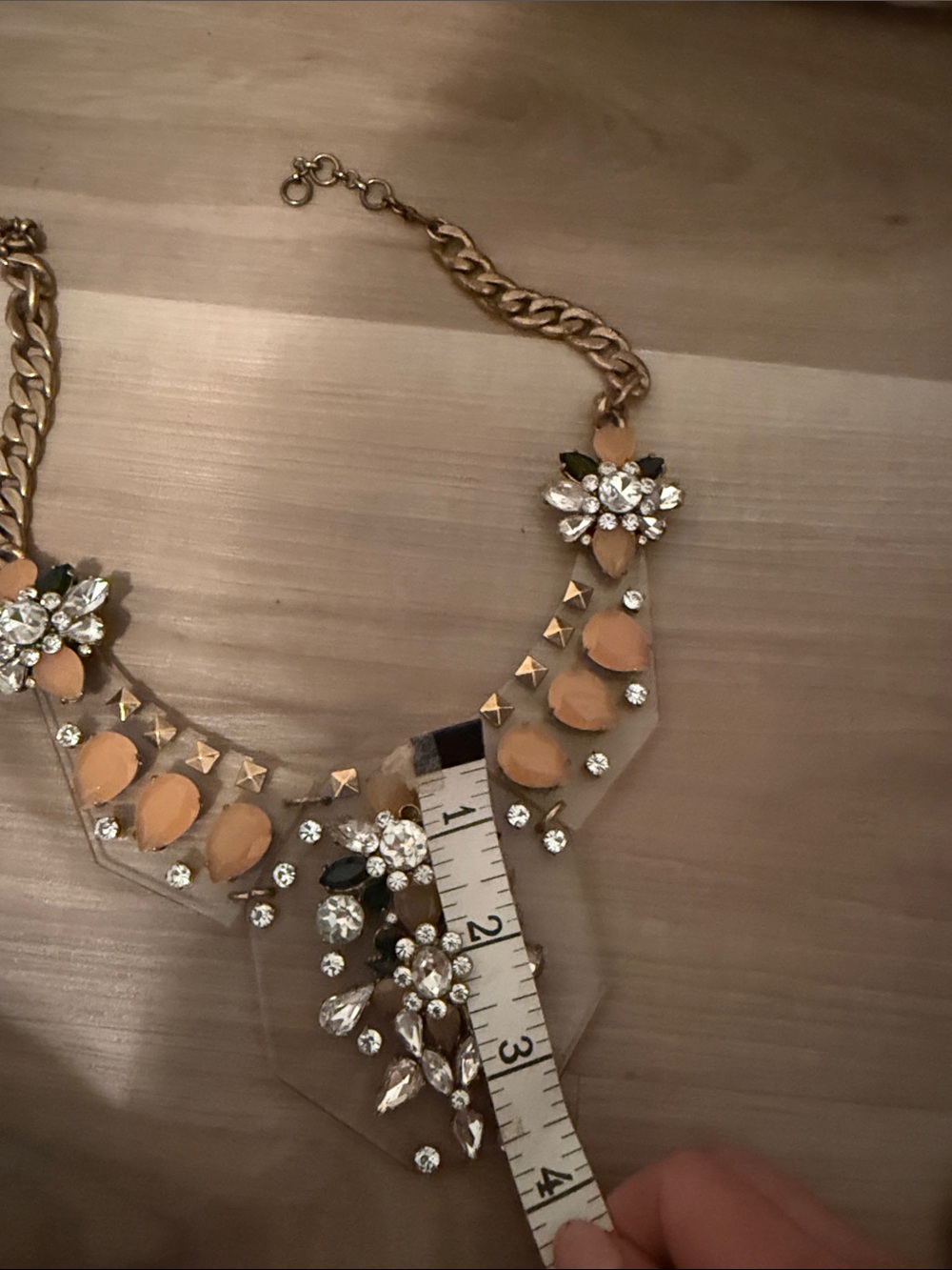 Crystal & Peach Statement Necklace - Women Jewelry